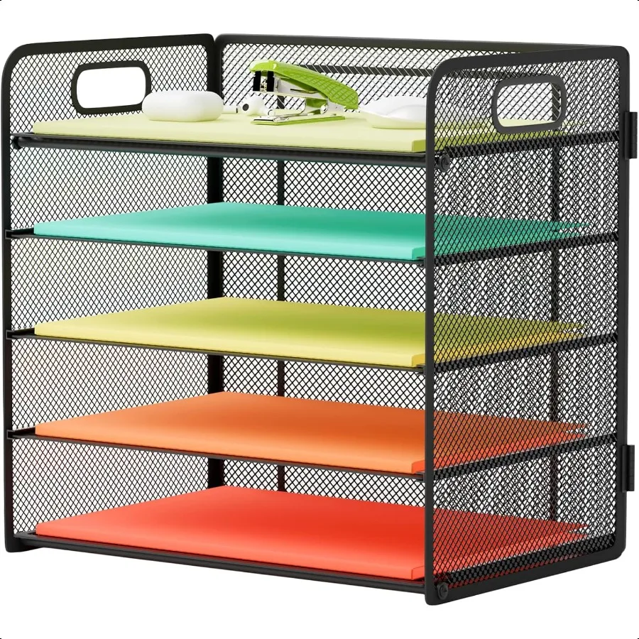 5 Tier Paper Tray Organizer for Desk Desktop Document Letter Tray with Handle Paper Sorter File Folder Holder for Classroom Off
5 Tier Paper Tray Organizer for Desk Desktop Document Letter Tray with Handle Paper Sorter File Folder Holder for Classroom Off