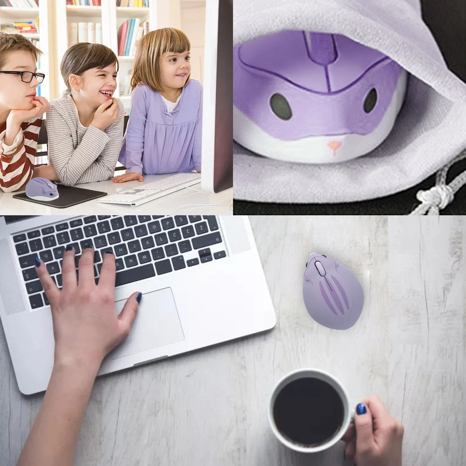 Bluetooth 2.4G Wireless Silent Mouse Cute Hamster Design Lightweight Mini Girls Mice For Laptop Computer
Bluetooth 2.4G Wireless Silent Mouse Cute Hamster Design Lightweight Mini Girls Mice For Laptop Computer