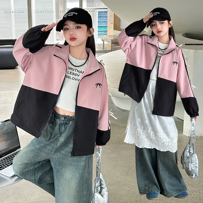 New Arrival Patchwork Jackets Spring Girls Fashion Coats Autumn Children Clothes Big Kids 5-14Y Casual Zipper Outerwear with Bow
New Arrival Patchwork Jackets Spring Girls Fashion Coats Autumn Children Clothes Big Kids 5-14Y Casual Zipper Outerwear with Bow