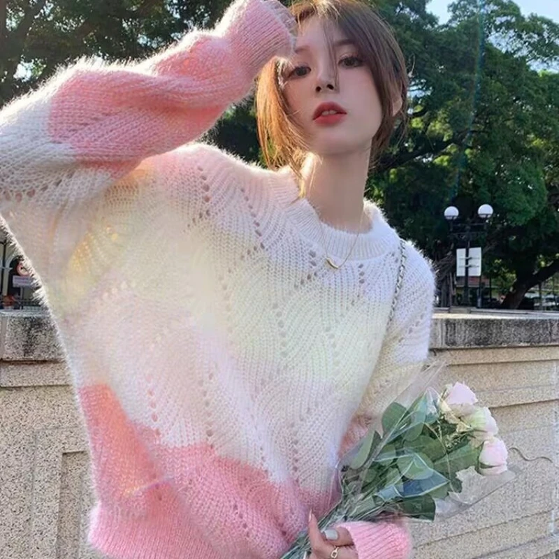 Fall 2024 Women's Pullovers Female Winter Sweaters Soft Long-sleeved Knitted Pullover Clothing Loose Pulling Blouses M168
Fall 2024 Women's Pullovers Female Winter Sweaters Soft Long-sleeved Knitted Pullover Clothing Loose Pulling Blouses M168