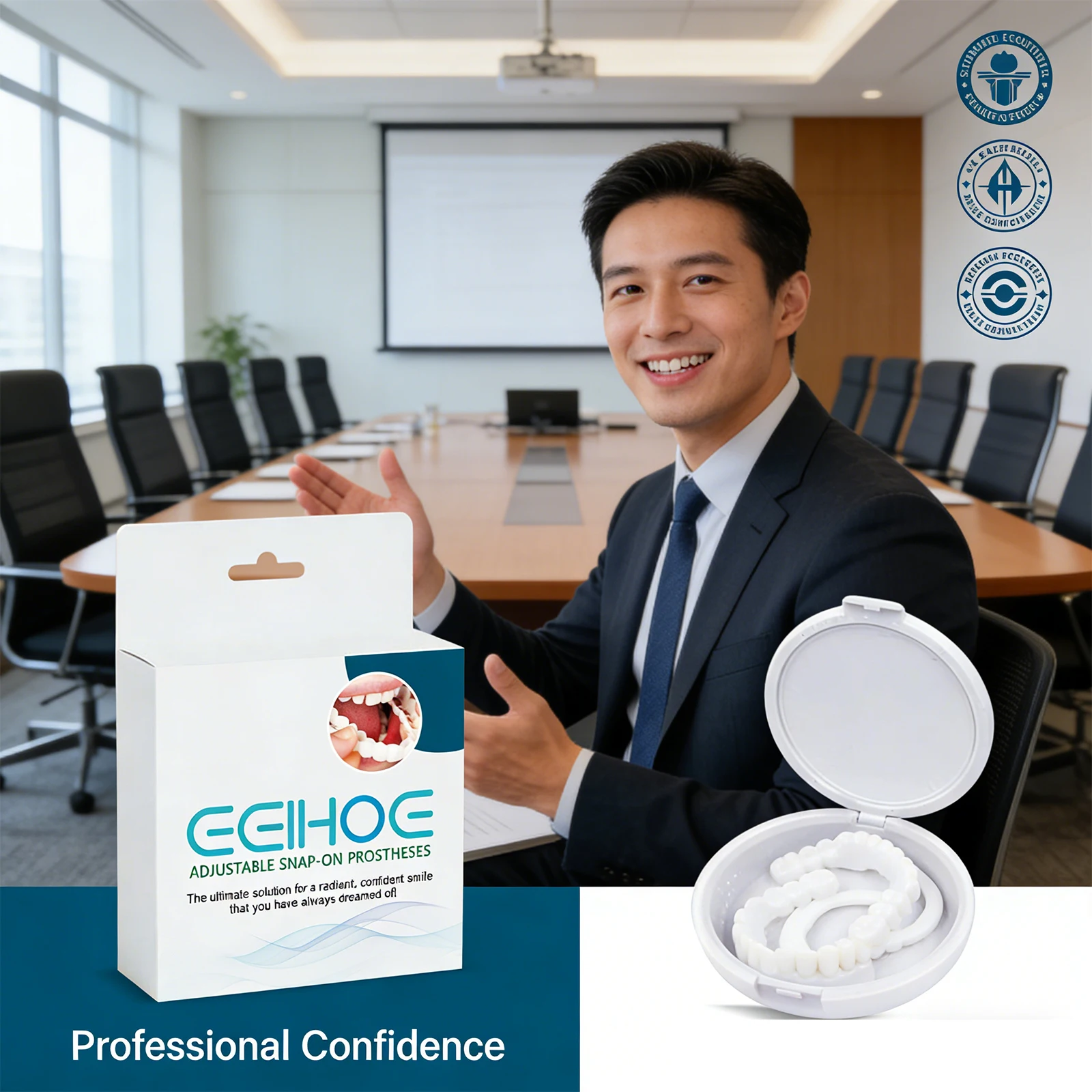 Adjustable Buckle Denture Effectively Decorate Teeth Fill Gap Correct Teeth Covering Dental Plaque Adjustable Snap-On Prostheses
Adjustable Buckle Denture Effectively Decorate Teeth Fill Gap Correct Teeth Covering Dental Plaque Adjustable Snap-On Prostheses