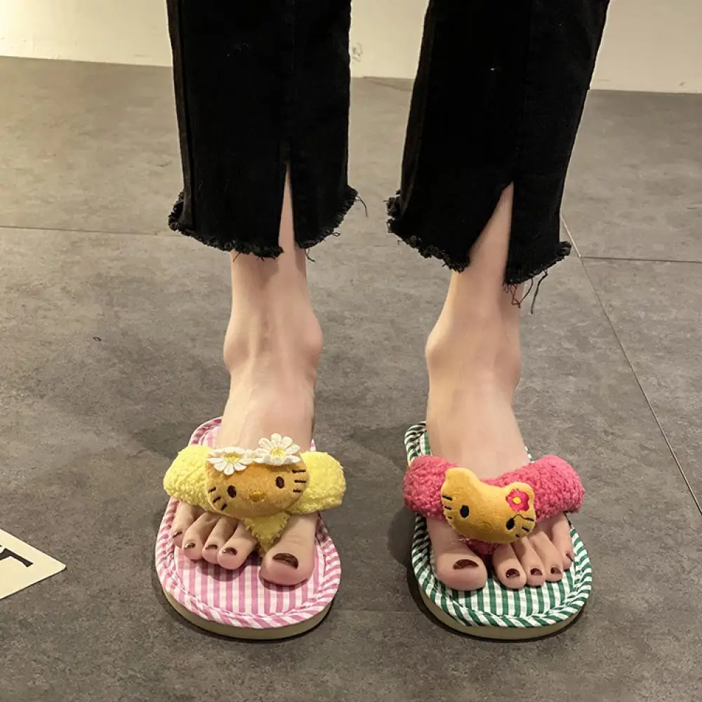 Sanrio Hello Kitty Women Summer Flip Flops Flax Slippers Cartoon Kawaii Anime Cute Girls Non-Slip Dopamine Fashion Home Slippers
Sanrio Hello Kitty Women Summer Flip Flops Flax Slippers Cartoon Kawaii Anime Cute Girls Non-Slip Dopamine Fashion Home Slippers
