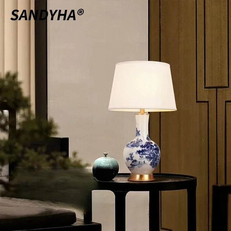 SANDYHA традиционные настольные лампы в стиле шинуазри, керамический корпус, тканевый абажур, настольные светильники для кабинета, спальни, гостиной, отеля, домашний декор
SANDYHA традиционные настольные лампы в стиле шинуазри, керамический корпус, тканевый абажур, настольные светильники для кабинета, спальни, гостиной, отеля, домашний декор