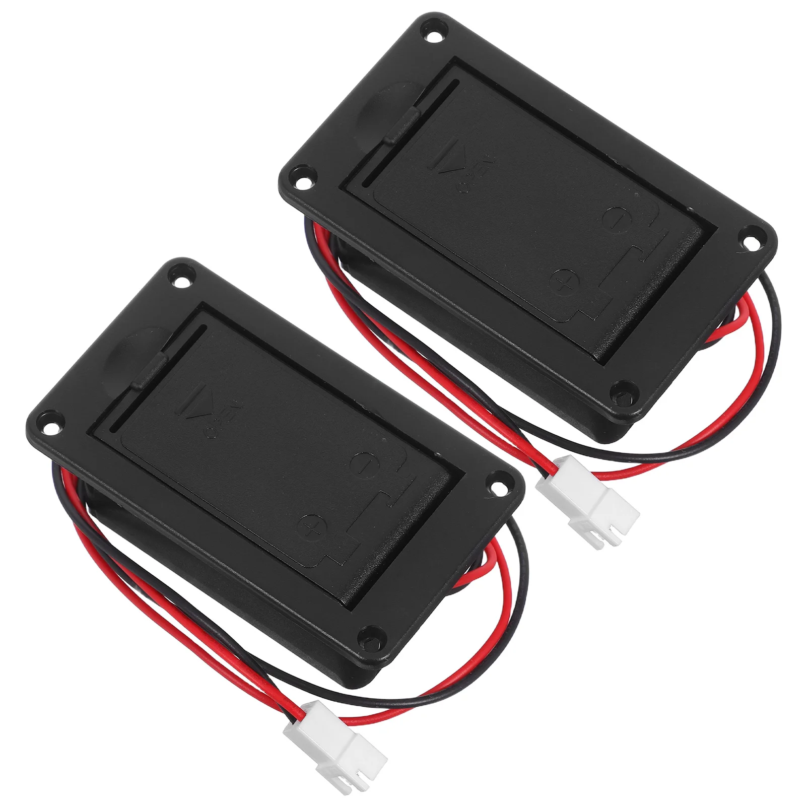 2pcs Guitar Box Case Black 2-Pin Wire For Active Pickup Bass Acoustic Guitar Parts Accessories Lightweight Holder 
2pcs Guitar Box Case Black 2-Pin Wire For Active Pickup Bass Acoustic Guitar Parts Accessories Lightweight Holder