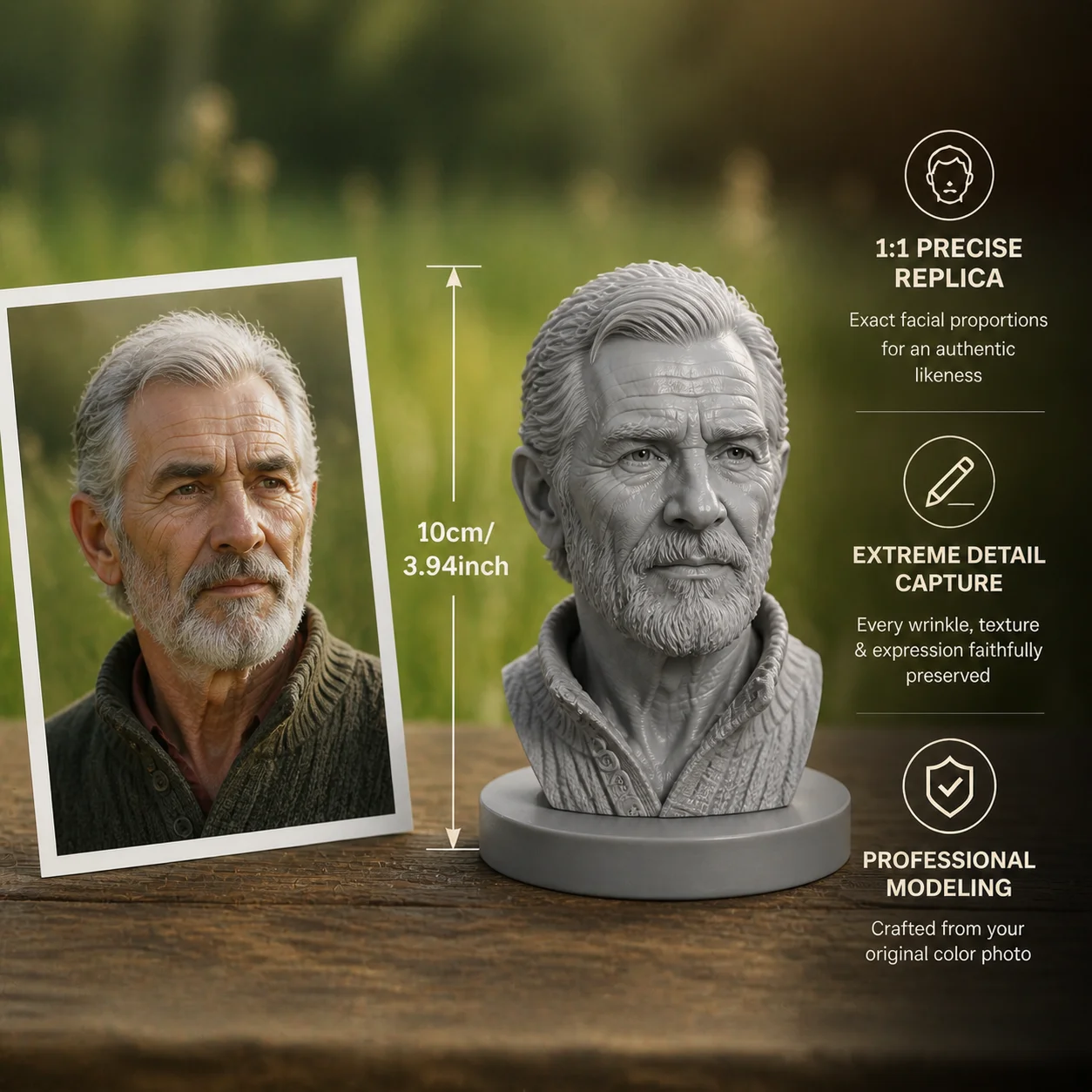 Personalized Photo Custom Sculpture, 3D Printed Head Portrait Statue, 10cm Handmade Craft Figurine, Home Desktop Decor
Personalized Photo Custom Sculpture, 3D Printed Head Portrait Statue, 10cm Handmade Craft Figurine, Home Desktop Decor