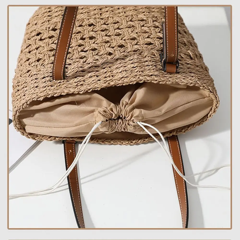 Large Capacity Straw Handbag Fashion Simple with 2 Straps Beach Bag Hollow Design Woven Bag Women Girl
Large Capacity Straw Handbag Fashion Simple with 2 Straps Beach Bag Hollow Design Woven Bag Women Girl