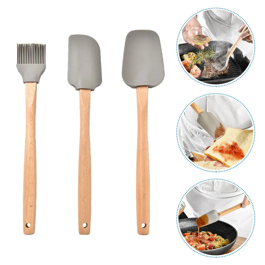 3 Pcs Silicone Spatula Baking Scraper Kitchen Tool Set Reusable Non stick Safe Design Easy Clean High Temp Resistance Practical
3 Pcs Silicone Spatula Baking Scraper Kitchen Tool Set Reusable Non stick Safe Design Easy Clean High Temp Resistance Practical