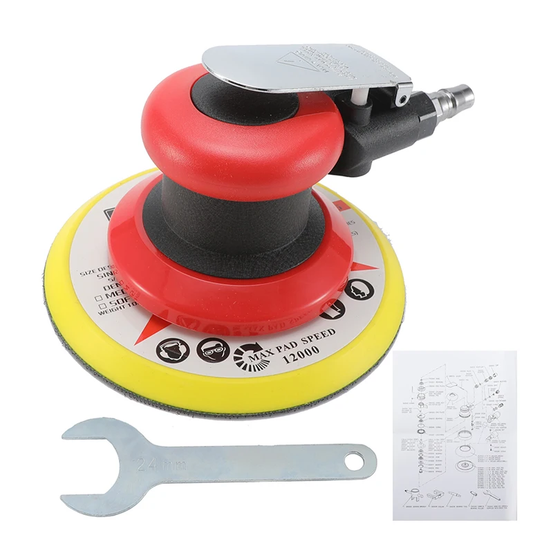 6 Inch Pneumatic Air Sander Polisher Tool Polishing Random Orbital Sander Machine Grinder for Car Paint Care Rust Removal Tools
6 Inch Pneumatic Air Sander Polisher Tool Polishing Random Orbital Sander Machine Grinder for Car Paint Care Rust Removal Tools