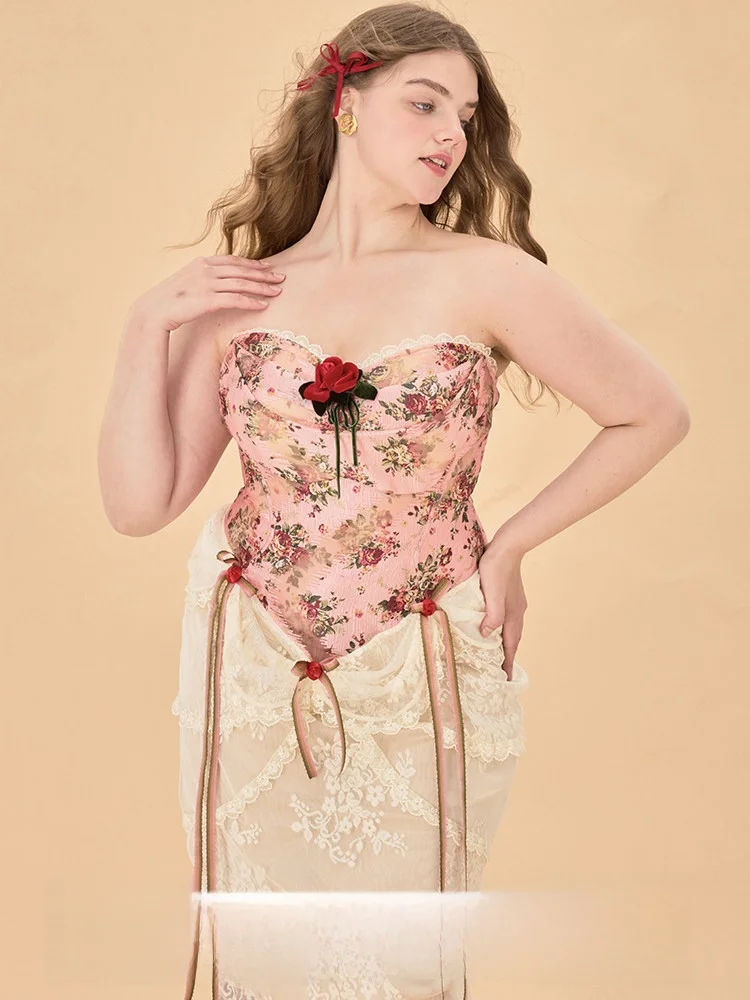 Romantic Lace Trimmed Fishbone Dress Midi Light Evening Gown Sleeveless Back Zipper Closure Spring Summer Women's Fashion
Romantic Lace Trimmed Fishbone Dress Midi Light Evening Gown Sleeveless Back Zipper Closure Spring Summer Women's Fashion