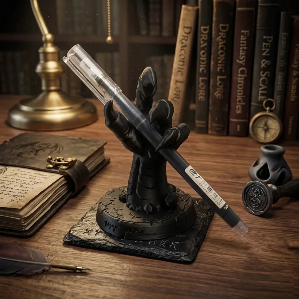 (9*6.3cm) Dragon Claw Pen Holder 3D Printed Gothic Desk Organizer Fantasy Desktop Decor Creative Mythical Sculpture Pen Stand
(9*6.3cm) Dragon Claw Pen Holder 3D Printed Gothic Desk Organizer Fantasy Desktop Decor Creative Mythical Sculpture Pen Stand