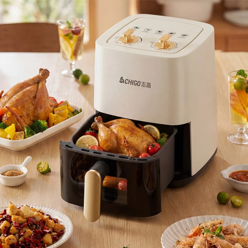 CHIGO air fryer household multifunctional steaming and baking integrated small 1-2 person visible model with large window 5L
CHIGO air fryer household multifunctional steaming and baking integrated small 1-2 person visible model with large window 5L