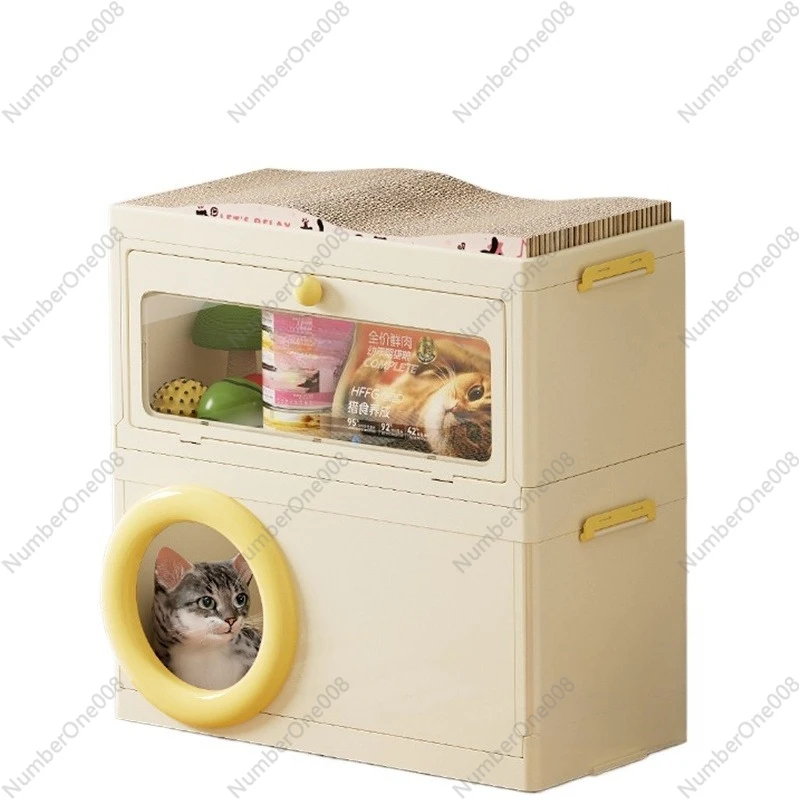 Enclosed Cat House with Scratch Board Dual Layer Design Warm Comfort Bed for Indoor Cats Four Seasons Use
Enclosed Cat House with Scratch Board Dual Layer Design Warm Comfort Bed for Indoor Cats Four Seasons Use