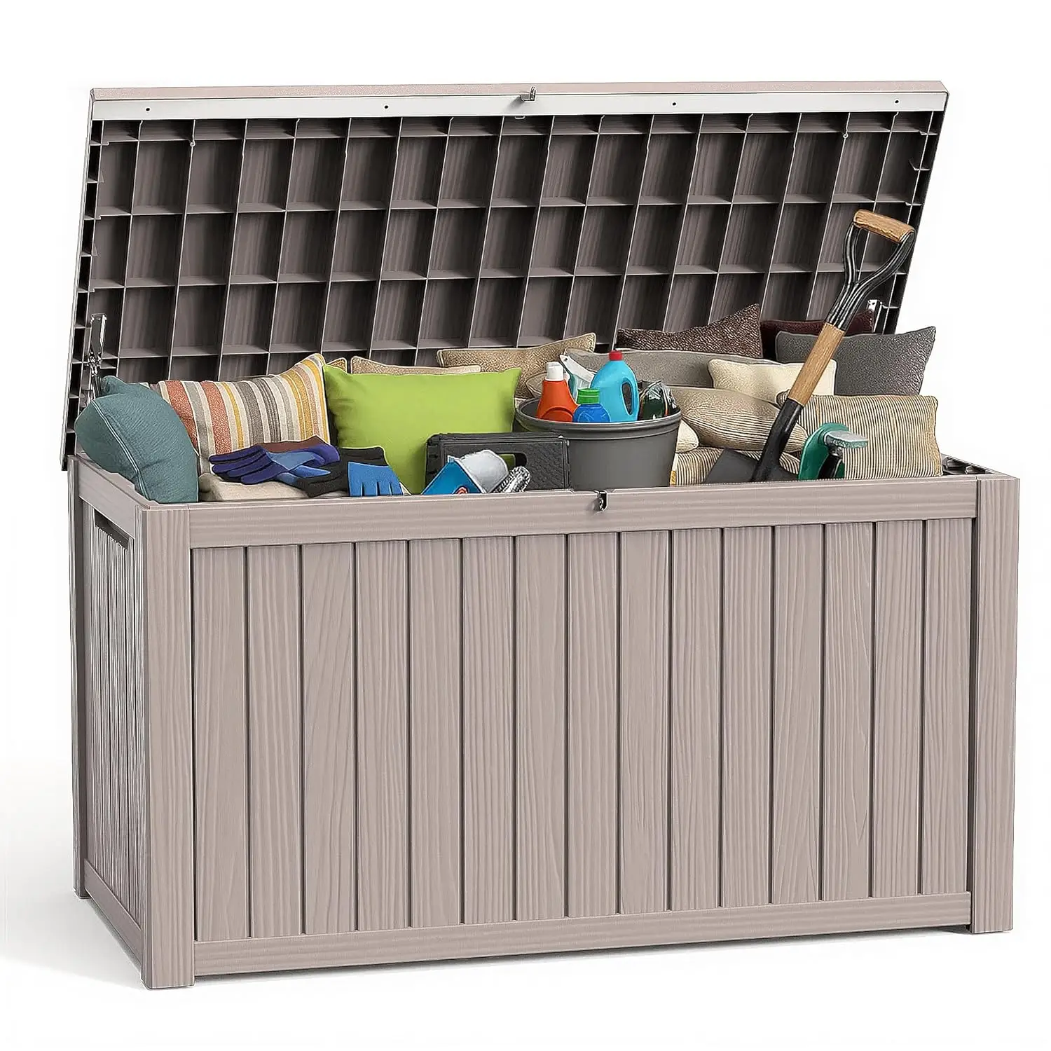 Outdoor Storage Housing Deck Box-Waterproof Patio Furniture,Garden Tools,Cushions,Pool Accessories Storage, Customized
Outdoor Storage Housing Deck Box-Waterproof Patio Furniture,Garden Tools,Cushions,Pool Accessories Storage, Customized