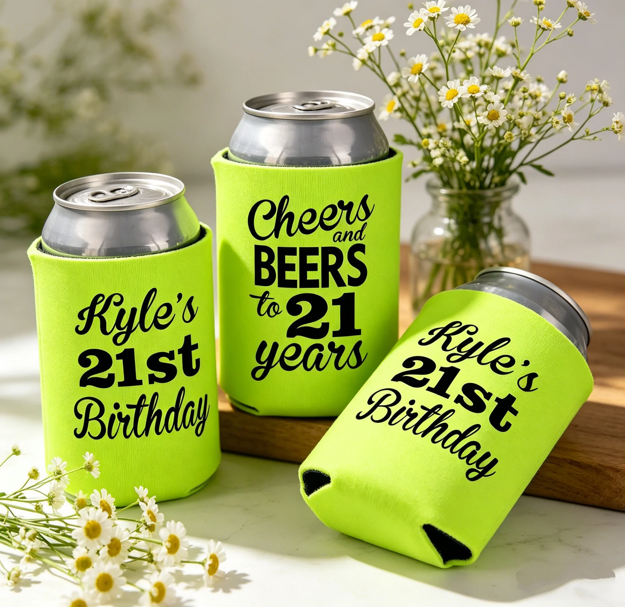 10/20/30pcs Personalized 21st Birthday Can Cooler, Custom Name Cheers and Beers to 21 Years, 21st Birthday Party Favors Gift for
10/20/30pcs Personalized 21st Birthday Can Cooler, Custom Name Cheers and Beers to 21 Years, 21st Birthday Party Favors Gift for