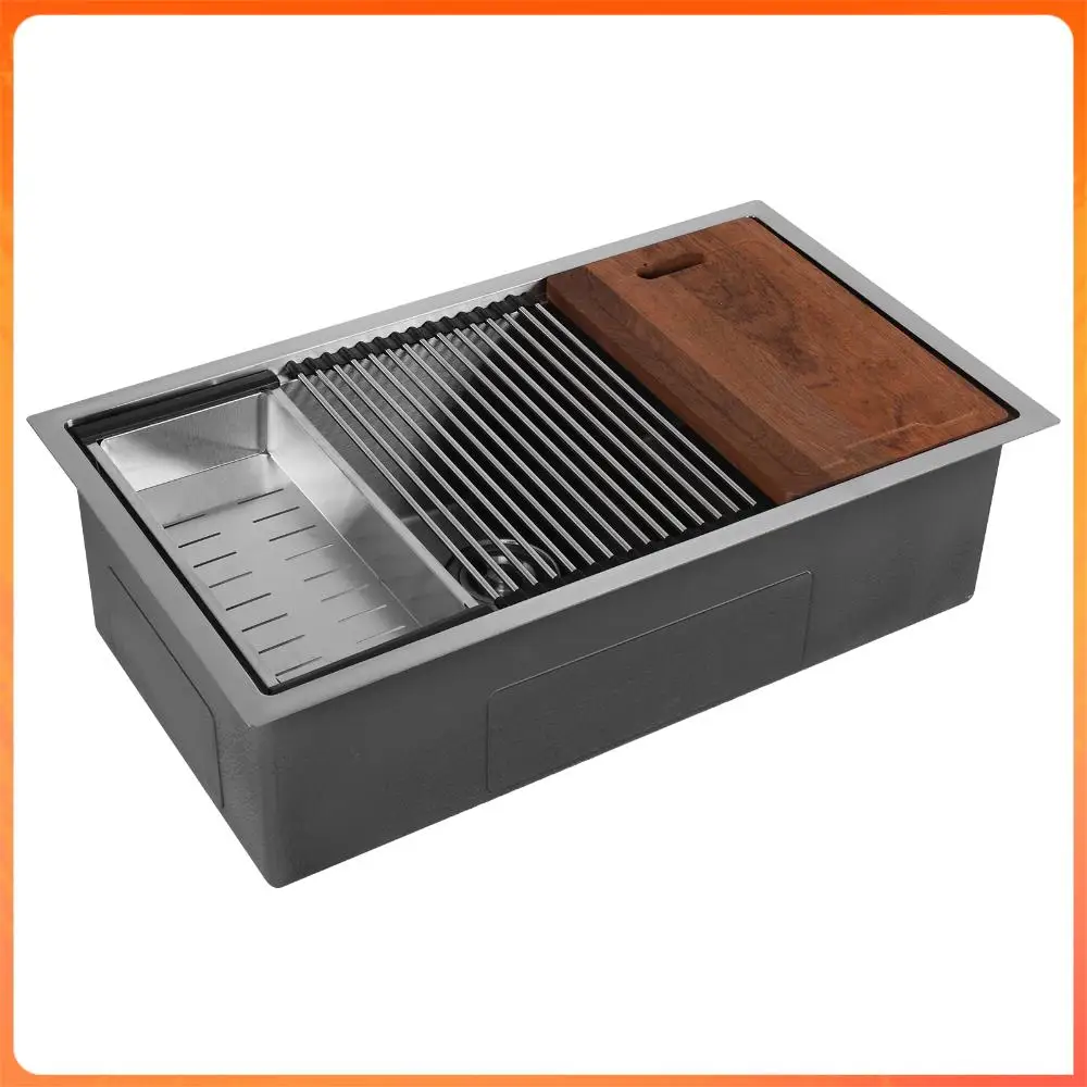 Кухонная мойка 16 калибра с сетчатым сливным фильтром, 30/33 дюйма, встраиваемая, с аксессуарами, многофункциональная, для профессионального использования
Кухонная мойка 16 калибра с сетчатым сливным фильтром, 30/33 дюйма, встраиваемая, с аксессуарами, многофункциональная, для профессионального использования