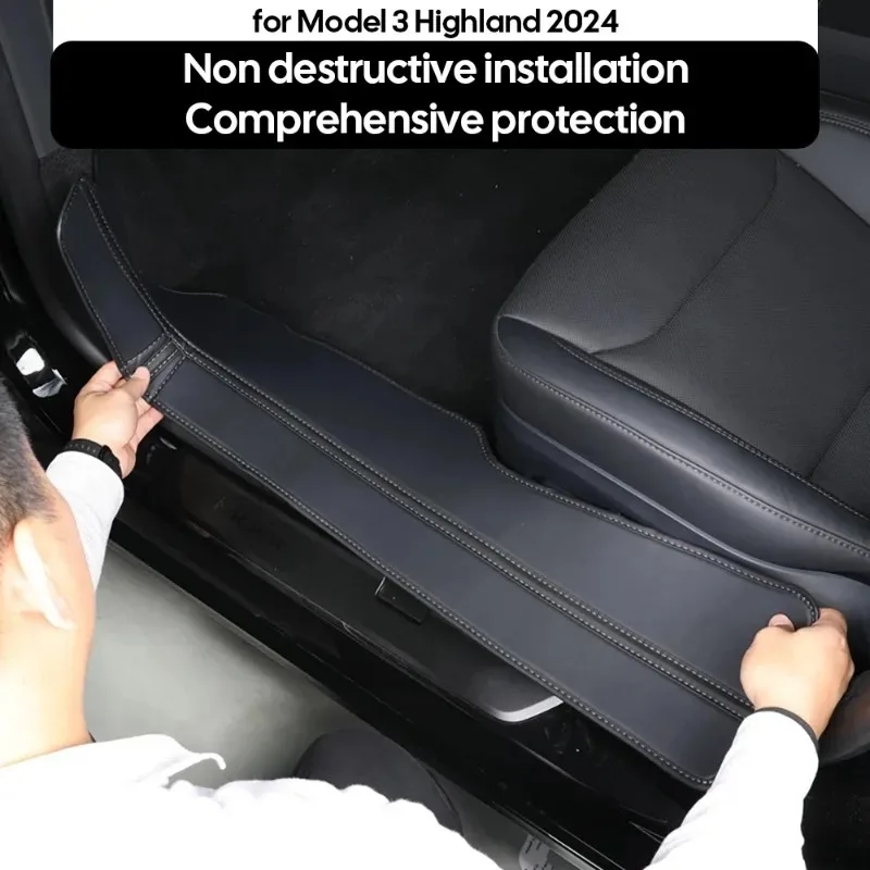 For Tesla New Model 3 Highland 2024 Front Rear Door Sill Pad Door Welcome Pedal Threshold Strip Nappa Leather Car Accessories
For Tesla New Model 3 Highland 2024 Front Rear Door Sill Pad Door Welcome Pedal Threshold Strip Nappa Leather Car Accessories