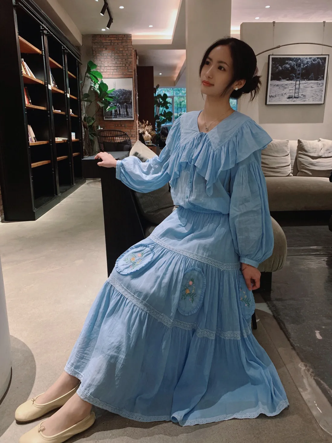 TIYIHAILEY Ramie Long Mid-Calf Skirts Elastic Waist Summer Ladies Embroidery Turn Down Collar Long Sleeve Turn Down Collar
TIYIHAILEY Ramie Long Mid-Calf Skirts Elastic Waist Summer Ladies Embroidery Turn Down Collar Long Sleeve Turn Down Collar