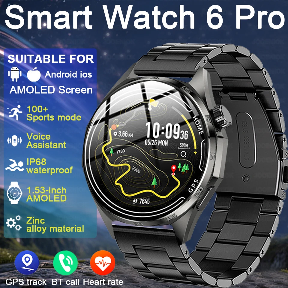 2026 Новые Смарт-часы 6 Pro AMOLED 1,53 дюйма GPS Мониторинг сердечного ритма Bluetooth Вызов Водонепроницаемые Смарт-часы Мужчины Для Android IOS
2026 Новые Смарт-часы 6 Pro AMOLED 1,53 дюйма GPS Мониторинг сердечного ритма Bluetooth Вызов Водонепроницаемые Смарт-часы Мужчины Для Android IOS