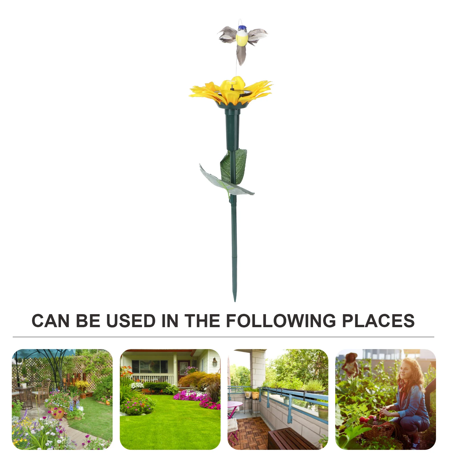 Solar Powered Hummingbird Simulation Flying Bird with Realistic Fluttering Action for Outdoor Decoration Sunflower Garden Light
Solar Powered Hummingbird Simulation Flying Bird with Realistic Fluttering Action for Outdoor Decoration Sunflower Garden Light