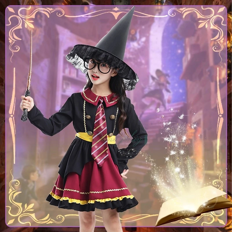 Wizard Lolita Dress Pointed Hat Princess Dress Magician Role Play Stage Suit For Girl Cosplay Costume Halloween Party Carnival
Wizard Lolita Dress Pointed Hat Princess Dress Magician Role Play Stage Suit For Girl Cosplay Costume Halloween Party Carnival