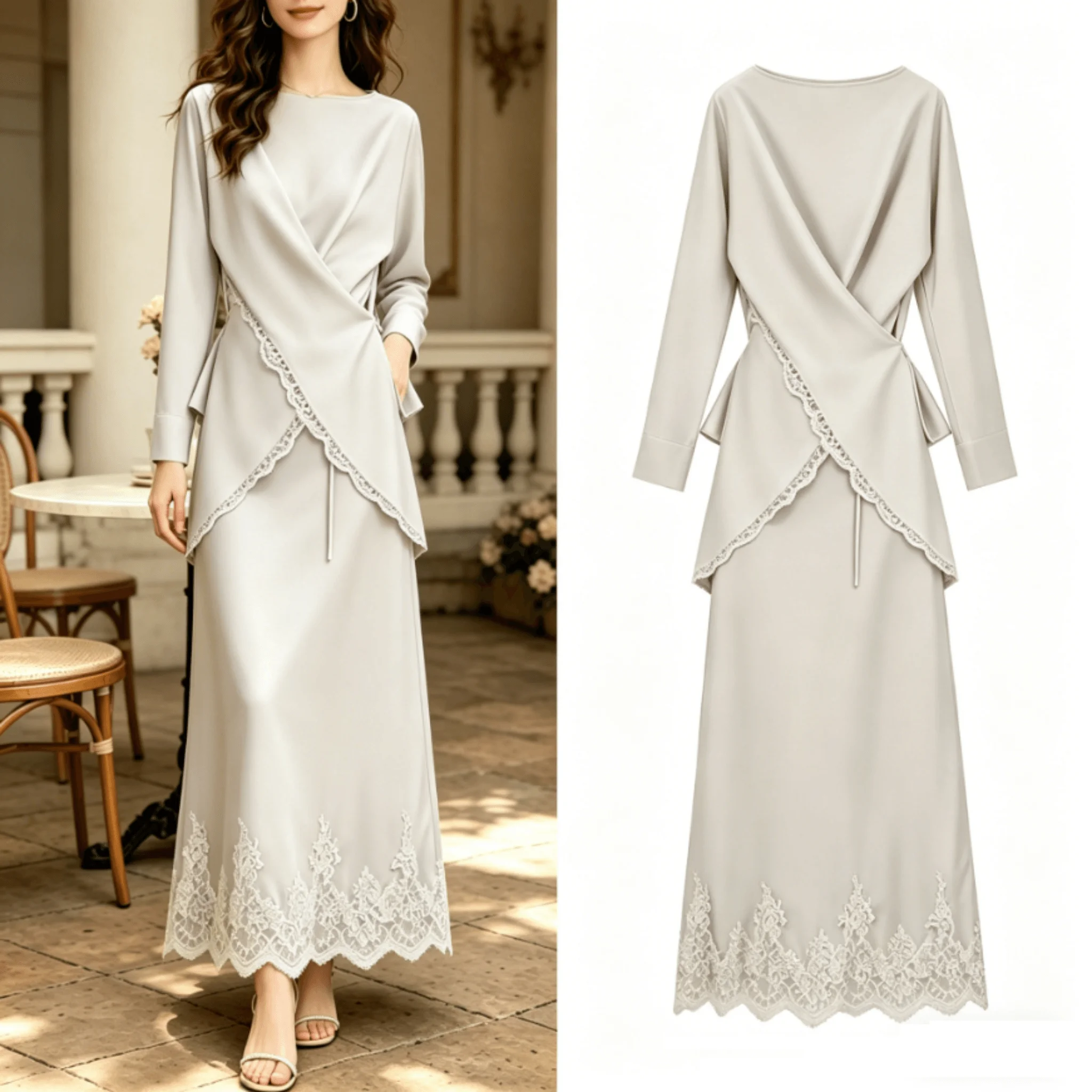 Elegant Simple Asymmetric Long Sleeve Long Skirt Set 2026 Spring Women Fashion Outfit Daily Commuter Clothing Sets
Elegant Simple Asymmetric Long Sleeve Long Skirt Set 2026 Spring Women Fashion Outfit Daily Commuter Clothing Sets