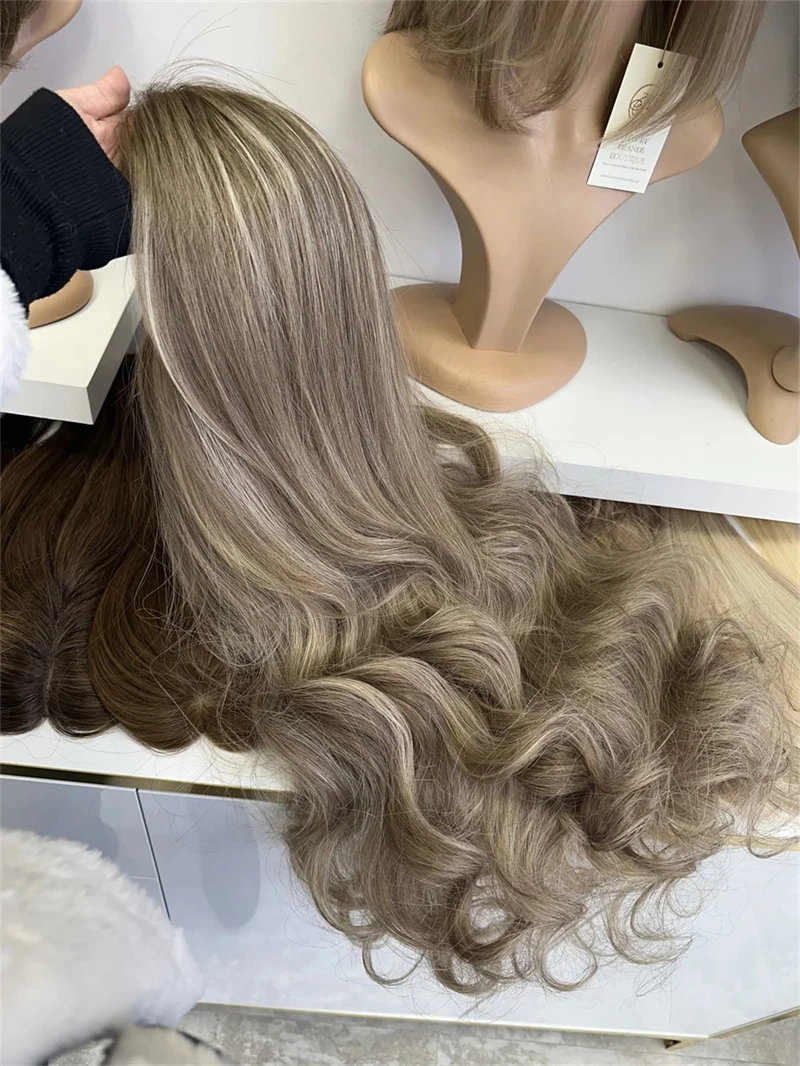 High Quality Wig Preplucked Realistic Hairline Ombre Brown Blonde Good Quality Synthetic HD Invisible Lace Front Wigs 30 Inches
High Quality Wig Preplucked Realistic Hairline Ombre Brown Blonde Good Quality Synthetic HD Invisible Lace Front Wigs 30 Inches
