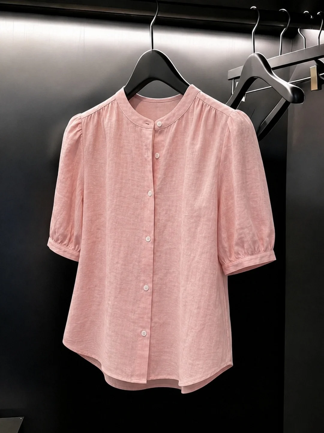 Sweet Summer Design Short Sleeve round Neck Single Button Women's Shirt Versatile Gentle Style Korean Version Straight Cut
Sweet Summer Design Short Sleeve round Neck Single Button Women's Shirt Versatile Gentle Style Korean Version Straight Cut