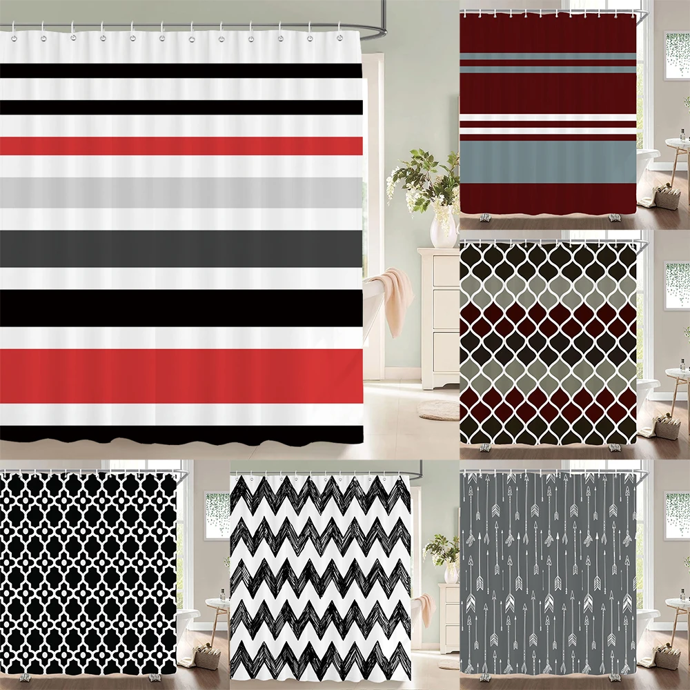 Modern Art Style Geometric Marble Pattern Shower Curtain Home Decor Waterproof Polyester Fabric Bath Bathroom Curtains
Modern Art Style Geometric Marble Pattern Shower Curtain Home Decor Waterproof Polyester Fabric Bath Bathroom Curtains