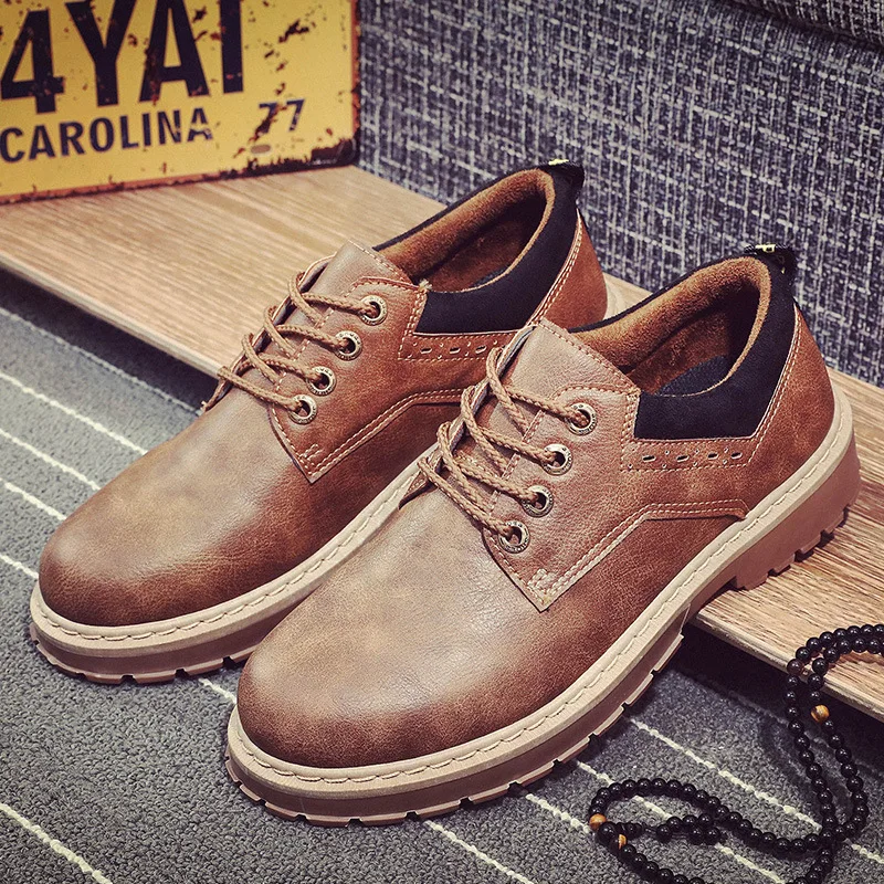 Spring Men Leather Shoes High Quality Casual Shoes for Men British Wind Retro Tooling Shoes Fashion Men's Ankle Boots zapatillas
Spring Men Leather Shoes High Quality Casual Shoes for Men British Wind Retro Tooling Shoes Fashion Men's Ankle Boots zapatillas
