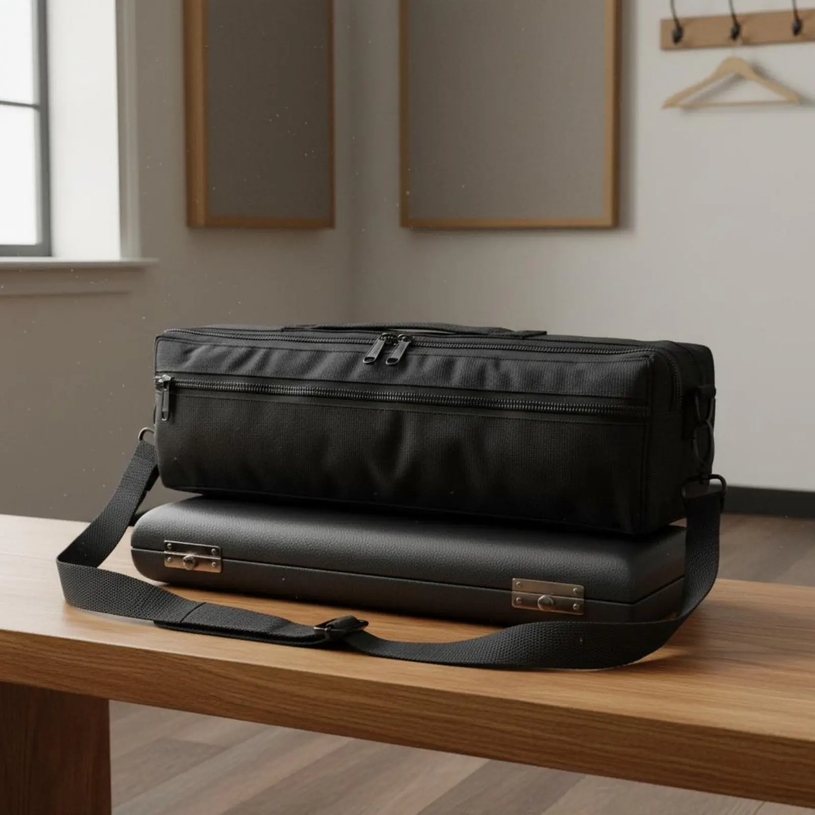 17-Hole Flute Case Double Carry Straps Portable Flute Bag Thick Padded Zippered Closure for Flutists, Performance, Practice
17-Hole Flute Case Double Carry Straps Portable Flute Bag Thick Padded Zippered Closure for Flutists, Performance, Practice