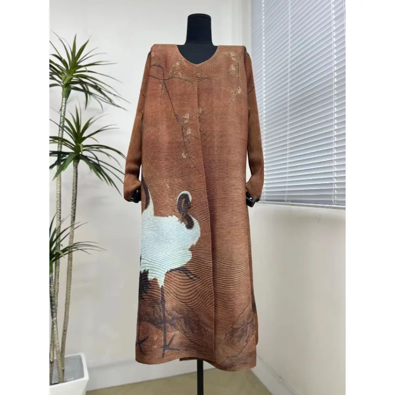 Плиссированное пальто ALSEY Miyake с длинным рукавом и принтом, Осеннее пончо 2024, однотонное бриллиантовое свободное модное пальто, куртка
Плиссированное пальто ALSEY Miyake с длинным рукавом и принтом, Осеннее пончо 2024, однотонное бриллиантовое свободное модное пальто, куртка