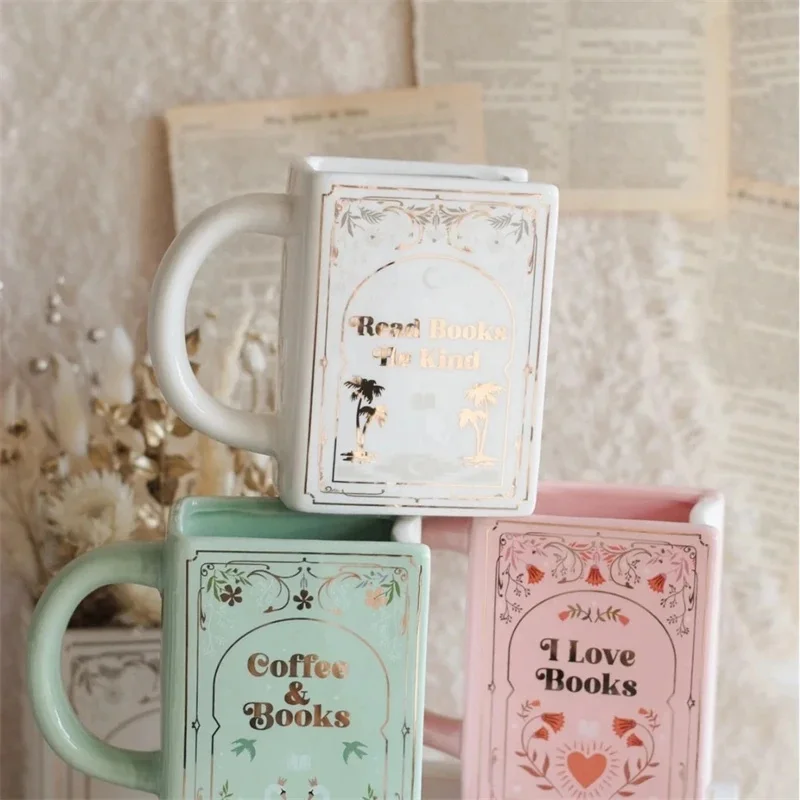 Book Shaped Ceramic Mug With Handle Novelty Reading Cup Coffee Design For Bibliophiles Office Desk Table Decor Birthday Gift
Book Shaped Ceramic Mug With Handle Novelty Reading Cup Coffee Design For Bibliophiles Office Desk Table Decor Birthday Gift