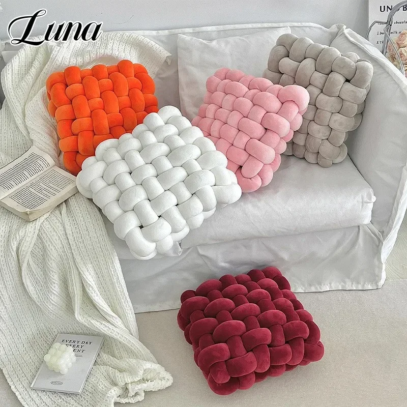 Solid Square Plush Seat Cushion Modern Style Hand Woven Throw Pillows for Living Room Sofa Decor Pillow Office Chair Cushions
Solid Square Plush Seat Cushion Modern Style Hand Woven Throw Pillows for Living Room Sofa Decor Pillow Office Chair Cushions