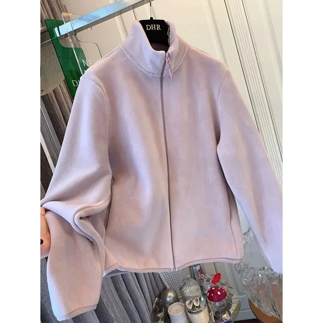 Men's Thiened Double-sided Fce Sweatirt Autumn Winter Loose Stand Collar Zipper Jaet Comfortable Breathable Polyester
Men's Thiened Double-sided Fce Sweatirt Autumn Winter Loose Stand Collar Zipper Jaet Comfortable Breathable Polyester