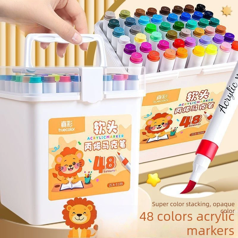 48 Acrylic Markers Set Soft Tip Odorless Quick Dry Waterproof Opaque For DIY Card Glass Stone Canvas Art And Crafts
48 Acrylic Markers Set Soft Tip Odorless Quick Dry Waterproof Opaque For DIY Card Glass Stone Canvas Art And Crafts