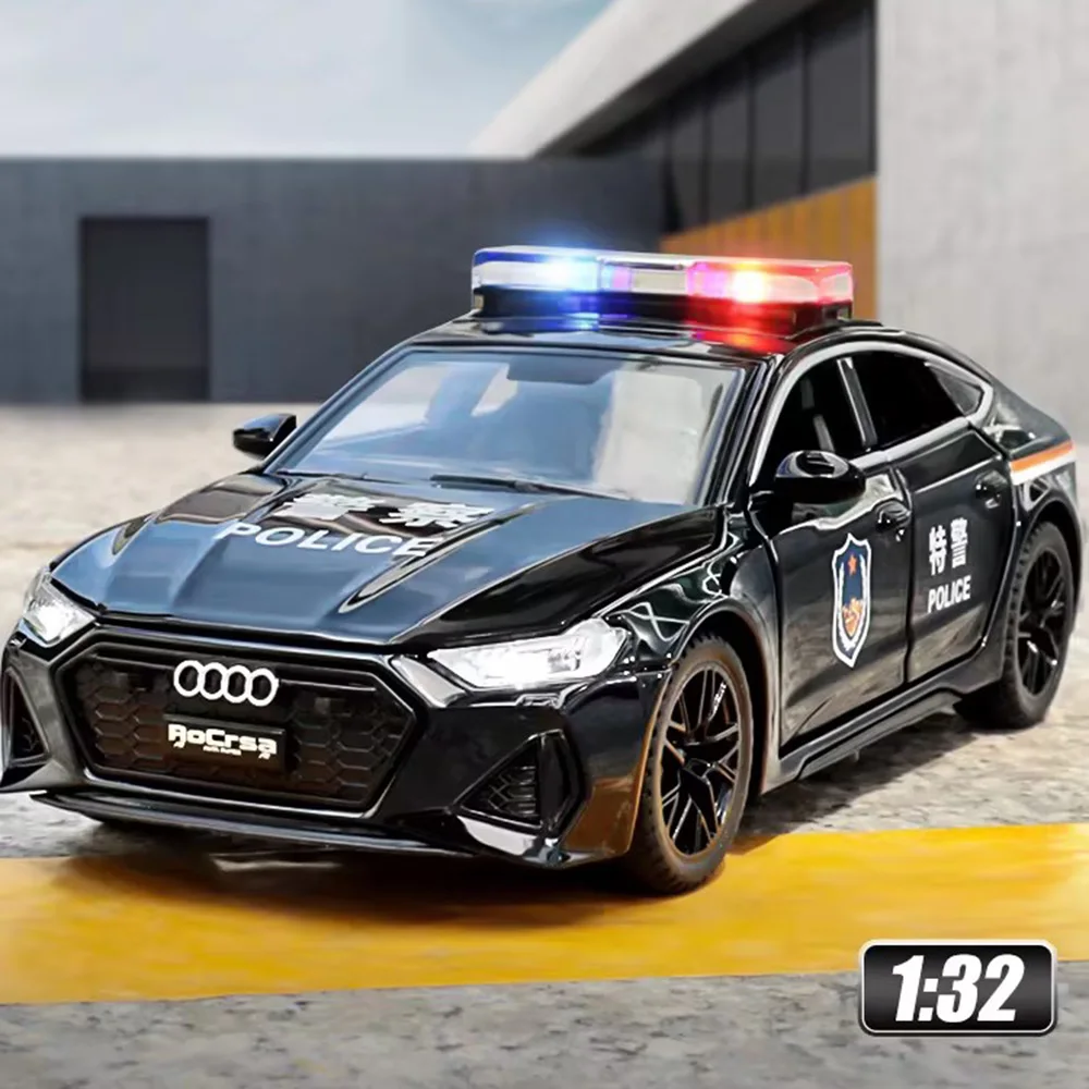 1:32 RS6 RS7 Police Car Miniature Model Alloy Toy Diecast Metal Cars Model Sound Light Pull Back Vehicle Kids Birthday Presents
1:32 RS6 RS7 Police Car Miniature Model Alloy Toy Diecast Metal Cars Model Sound Light Pull Back Vehicle Kids Birthday Presents