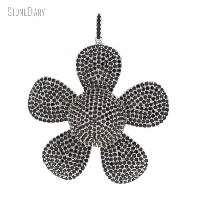 5Pcs Wholesale Flower Jewelry Silver Color Copper Invisible Setting Black Cubic Zirconia Pendant PM48026
5Pcs Wholesale Flower Jewelry Silver Color Copper Invisible Setting Black Cubic Zirconia Pendant PM48026