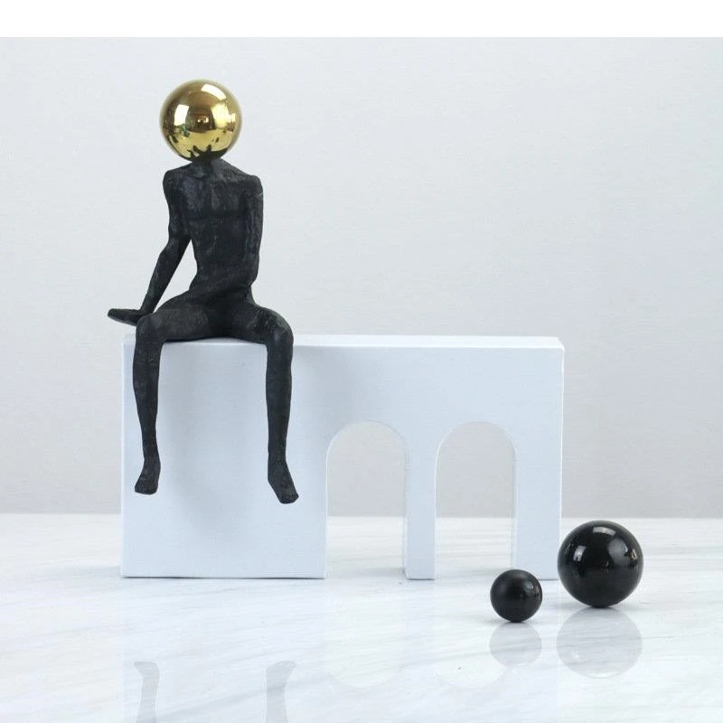 Golden Ball Character Resin Sculpture Desk Decoration Modern Crafts Ornaments Abstract Figures Statue Room Aesthetic Decor
Golden Ball Character Resin Sculpture Desk Decoration Modern Crafts Ornaments Abstract Figures Statue Room Aesthetic Decor