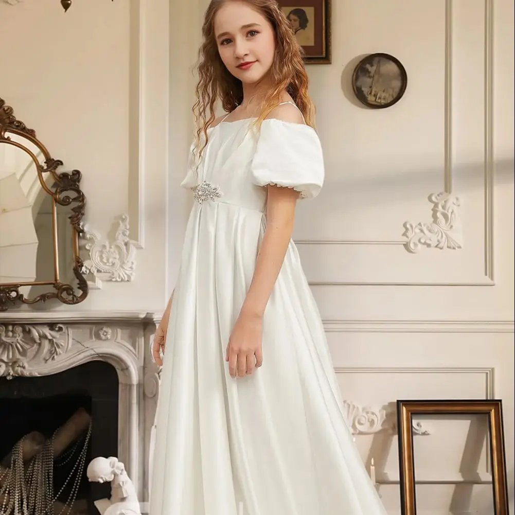 FG Ball Gown Princess Cold Shoulder Floor Length Satin Junior Bridesmaid Dress Flower Girl Dress Rhinestone Party Wedding Formal
FG Ball Gown Princess Cold Shoulder Floor Length Satin Junior Bridesmaid Dress Flower Girl Dress Rhinestone Party Wedding Formal