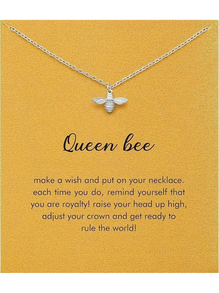 Queen Bee Pendant Necklace For Women, Dainty Insect Charm Jewelry Gift For Best Friend Sister Mom
Queen Bee Pendant Necklace For Women, Dainty Insect Charm Jewelry Gift For Best Friend Sister Mom