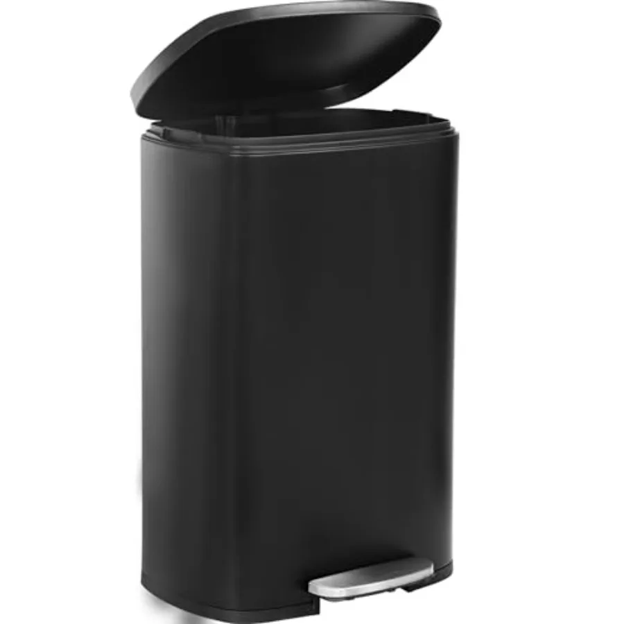 Milo Modern 13 Gallon Metal Household Trash Can Step Foot Pedal Lid for Kitchen with Removable Liner Black
Milo Modern 13 Gallon Metal Household Trash Can Step Foot Pedal Lid for Kitchen with Removable Liner Black