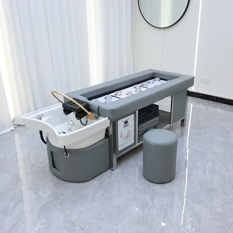 Customized Wash Hair Head Spa Beds Moxibustion Shampoo Bowl Bed Electric Hair Salon Spa Head Bed With Steamer Salon Furniture
Customized Wash Hair Head Spa Beds Moxibustion Shampoo Bowl Bed Electric Hair Salon Spa Head Bed With Steamer Salon Furniture