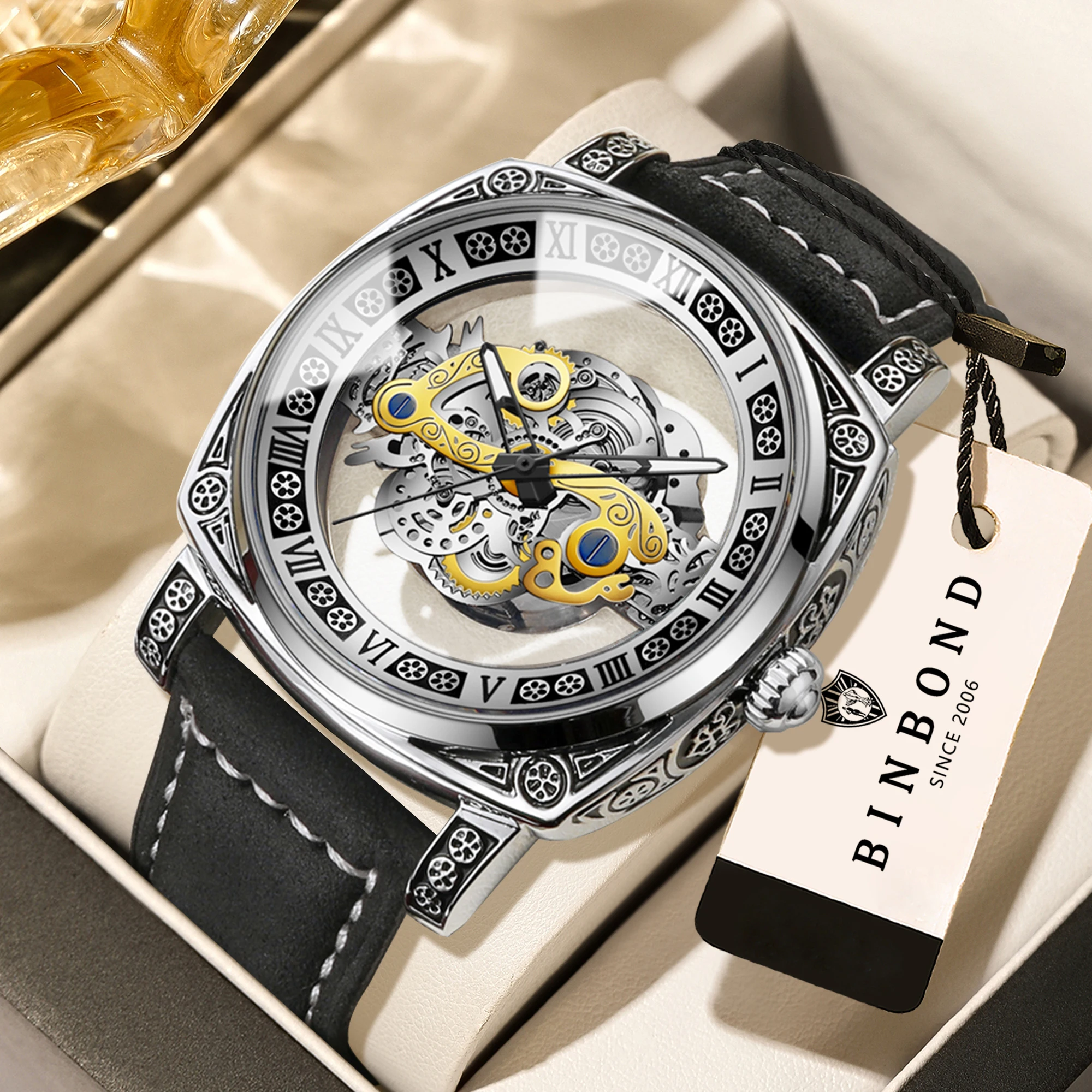 BINBOND vintage hollow-out quartz watches for men luxury luminous waterproof accurate men's watch sport durable casual reloj
BINBOND vintage hollow-out quartz watches for men luxury luminous waterproof accurate men's watch sport durable casual reloj