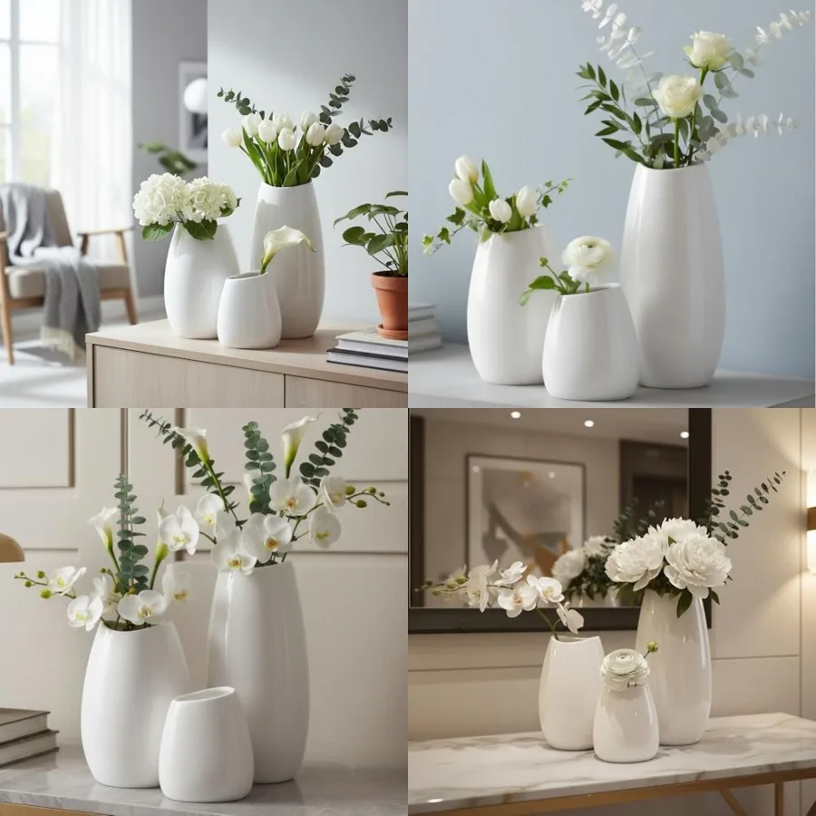 Ceramic Vase Set of 3 Flower Vase for Home Decor, Modern Decorative Vases for Flowers/Ideal Shelf Decor/Table/Living Room/Kitch
Ceramic Vase Set of 3 Flower Vase for Home Decor, Modern Decorative Vases for Flowers/Ideal Shelf Decor/Table/Living Room/Kitch