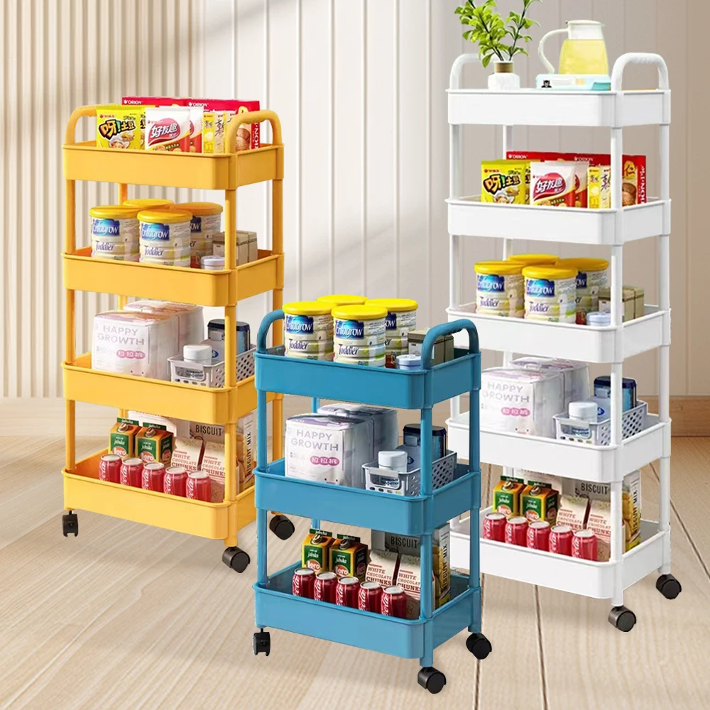 Movable Storage Rack Rolling Cart Heavy Duty Household Kitchen Living Room Snacks Storage Shelf with Wheels
Movable Storage Rack Rolling Cart Heavy Duty Household Kitchen Living Room Snacks Storage Shelf with Wheels