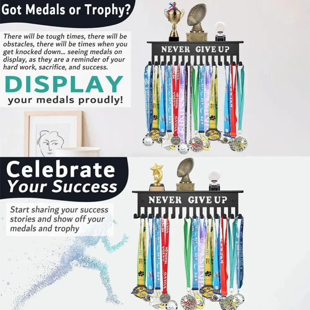 Large Capacity Medal Display Rack Award Organizer With 15 Hooks Medal Hanger Holder Sports Football Metal Iron
Large Capacity Medal Display Rack Award Organizer With 15 Hooks Medal Hanger Holder Sports Football Metal Iron
