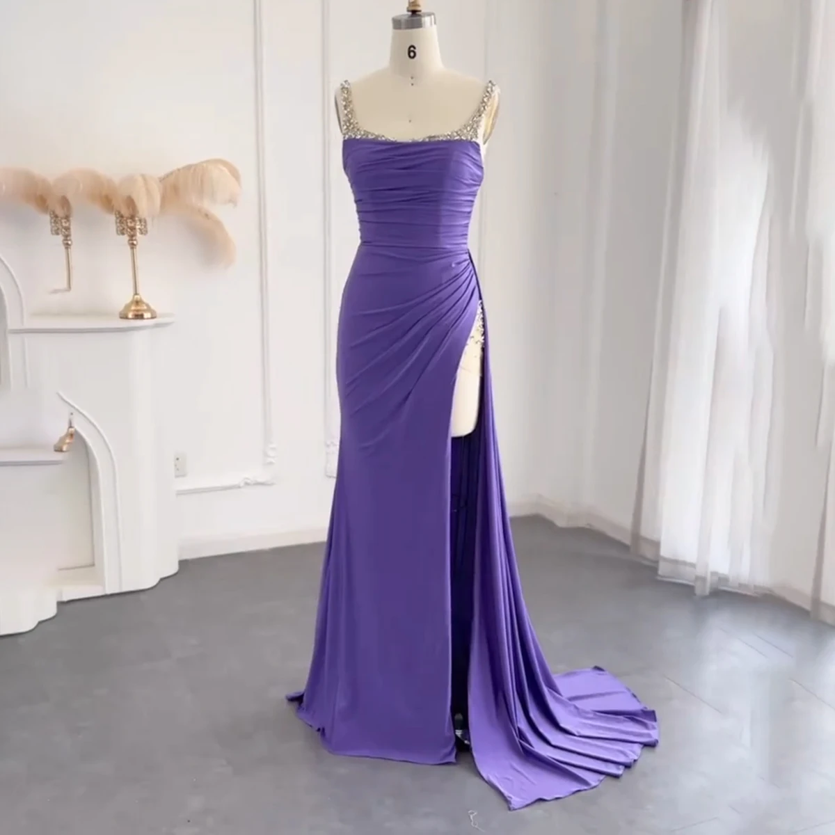 EOENKKY Elegant Evening Dresses Formal Occasion Mermaid Side Slit Party Dress Sleeveless Sparkly Spaghetti Straps Customized
EOENKKY Elegant Evening Dresses Formal Occasion Mermaid Side Slit Party Dress Sleeveless Sparkly Spaghetti Straps Customized