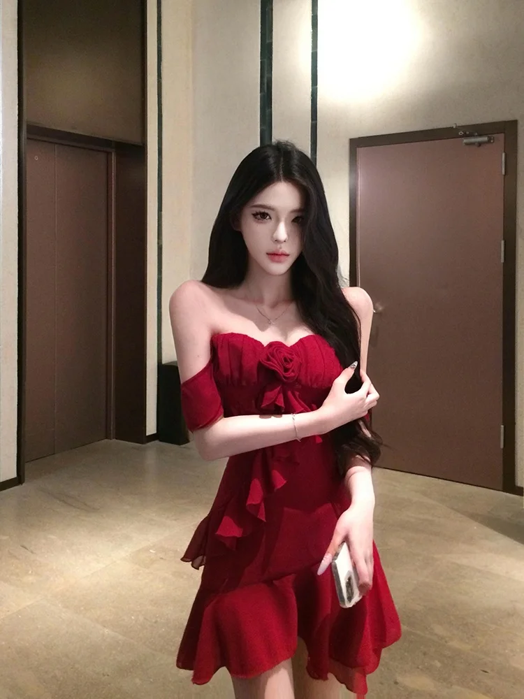 Stazf7 Retro Red Rose Waist Cinched A-Line Skirt Women Summer Elegance Blouse Sleeveless High Waist Short Skirt Zipper Back
Stazf7 Retro Red Rose Waist Cinched A-Line Skirt Women Summer Elegance Blouse Sleeveless High Waist Short Skirt Zipper Back