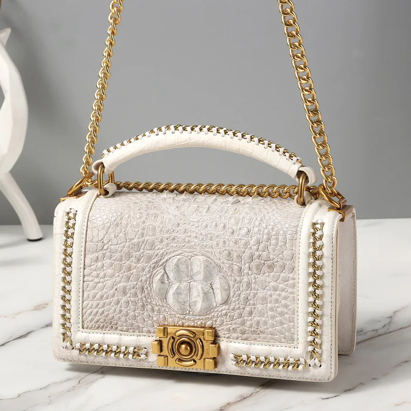Fashion 2025 New Crocodile Leather Women's Bag High Quality Leather Chain Bag Cross Shoulder Small Square Bag Trend
Fashion 2025 New Crocodile Leather Women's Bag High Quality Leather Chain Bag Cross Shoulder Small Square Bag Trend