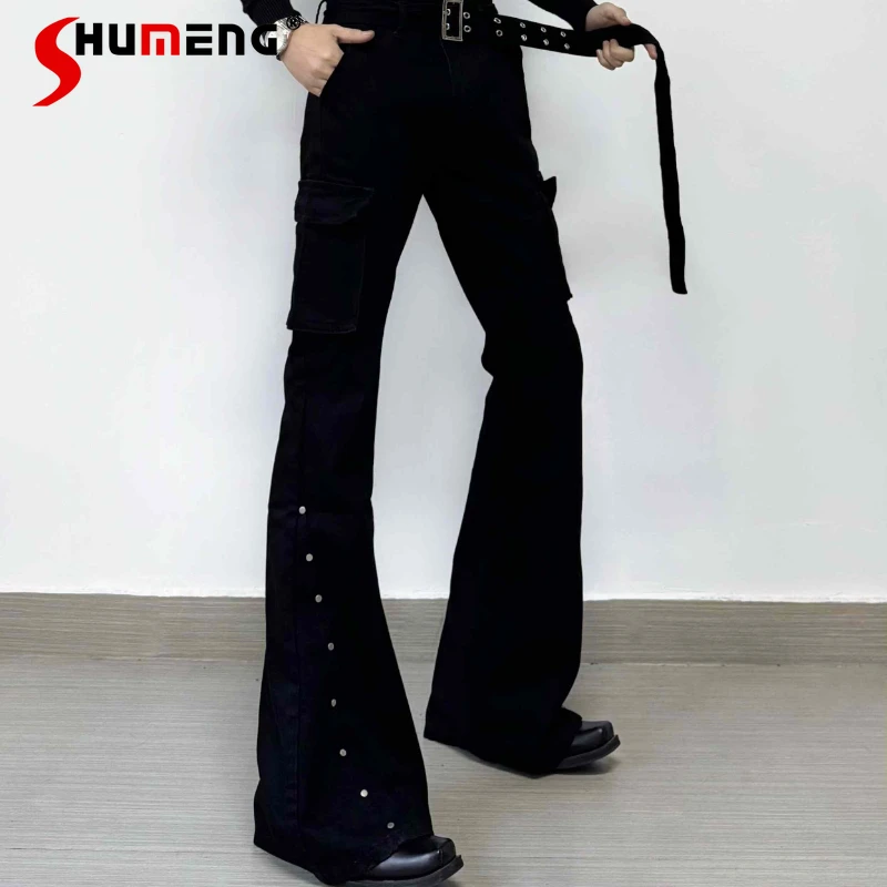 2026 Spring Fashion High Street Rivet Design Flared Pants Tooling Denim Pants Men's Slimming Jeans Handsome Chic Denim Trousers
2026 Spring Fashion High Street Rivet Design Flared Pants Tooling Denim Pants Men's Slimming Jeans Handsome Chic Denim Trousers
